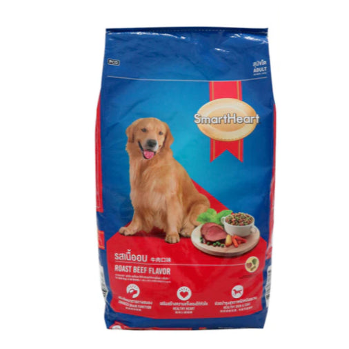 SmartHeart Adult Dry Dog Food Roast Beef 3kg – Healthy Crunchy Kibble