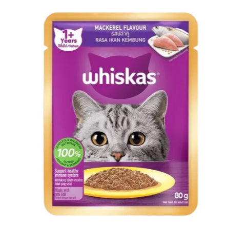 (B1T1) Whiskas Adult Mackerel Flavour 80g