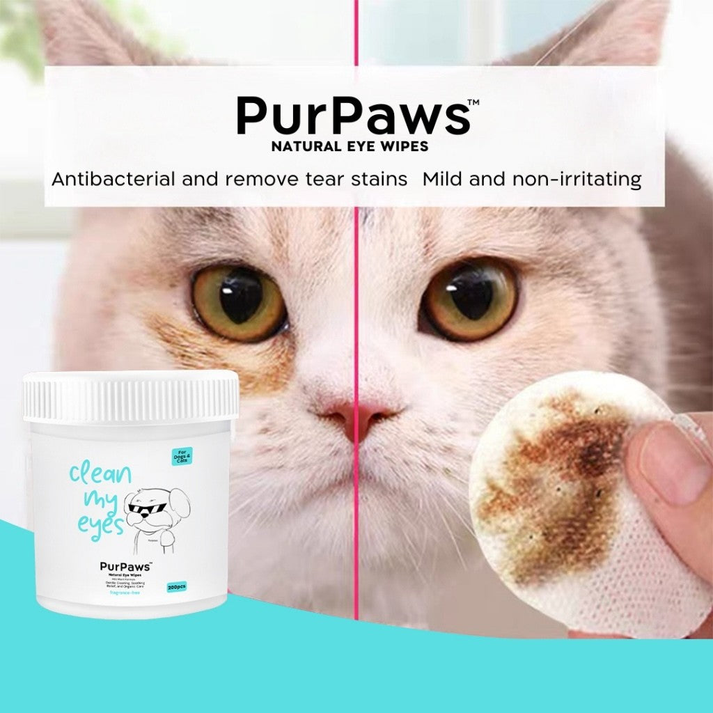 Purpaws Hypoallergenic Pet Eye & Ear Wet Wipes – 200pcs