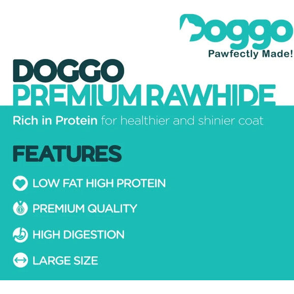 Doggo Premium Rawhide Knotted Beef Flavor (2 Sizes Available)