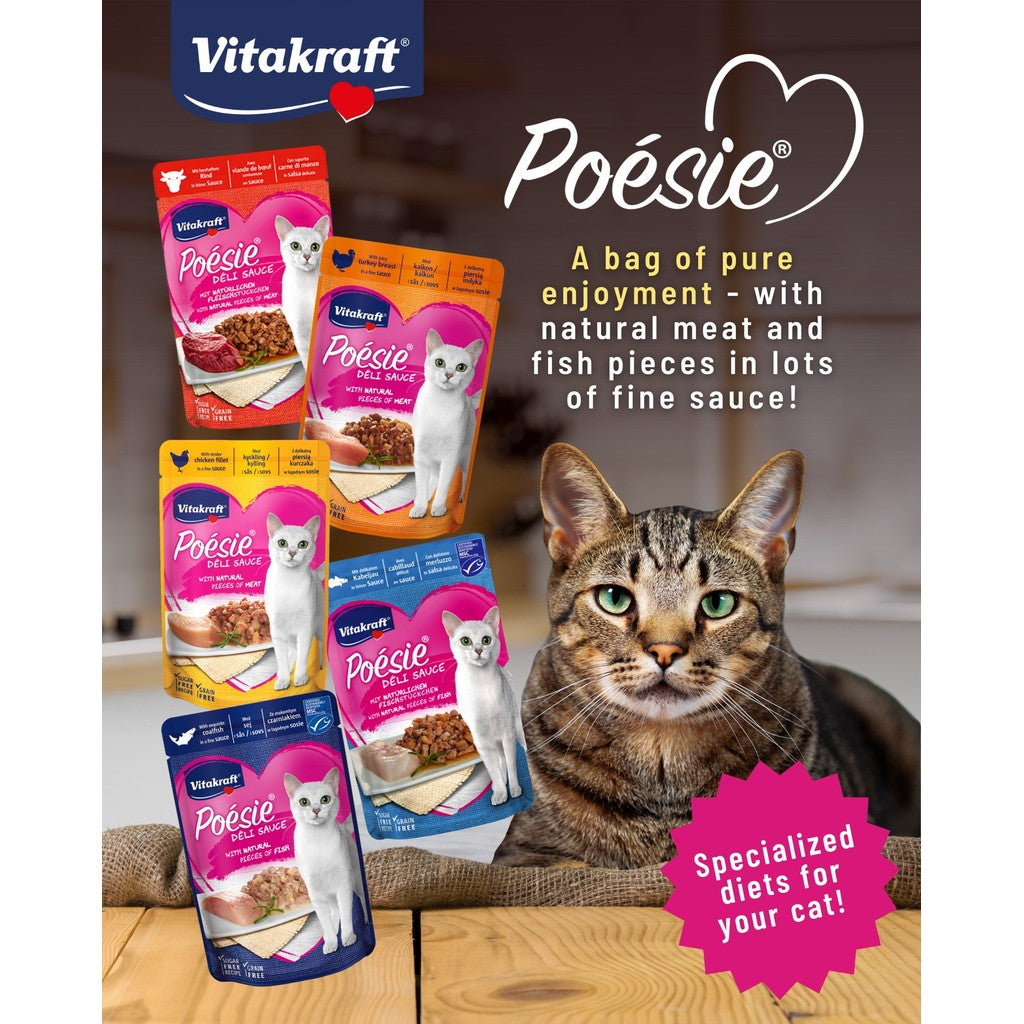 Vitakraft Poesie Deli Sauce Wet Cat Food Pouch 85g