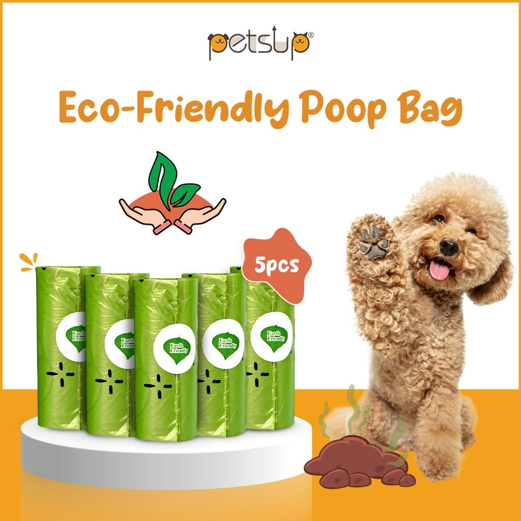 Petsup Biodegradable Pet Trash Bags – 15pcs Leakproof & Eco-Friendly