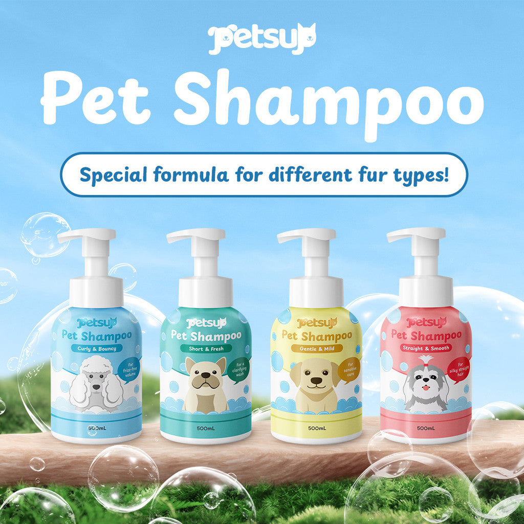 Petsup Amino Acid Pet Shampoo 500ml – Anti-Odor & Itch Relief (4 Variants)