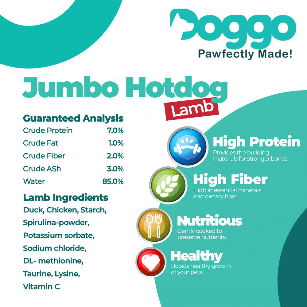 Doggo Jumbo Hotdog Lamb Flavor Dog Treat