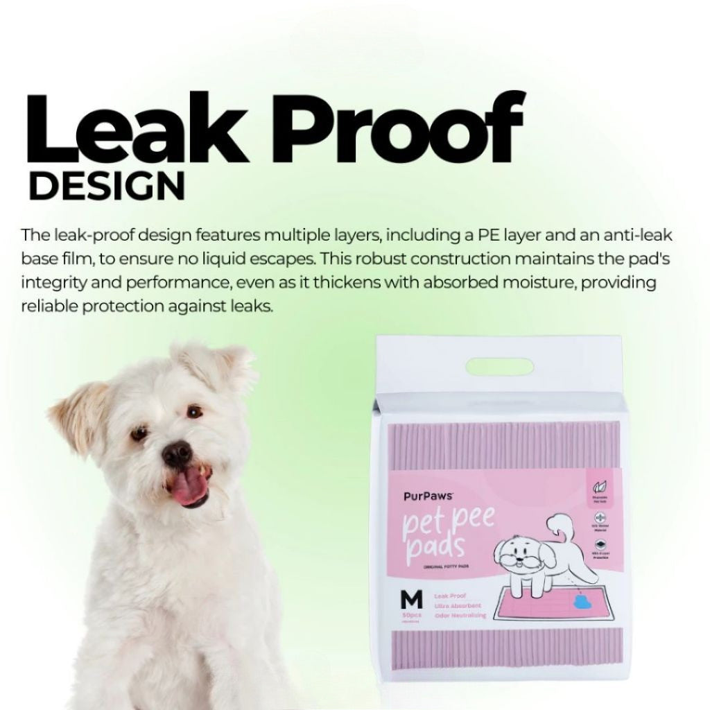 PurPaws Dog Pet Pee Pads – Super absorbent, leak-proof pads