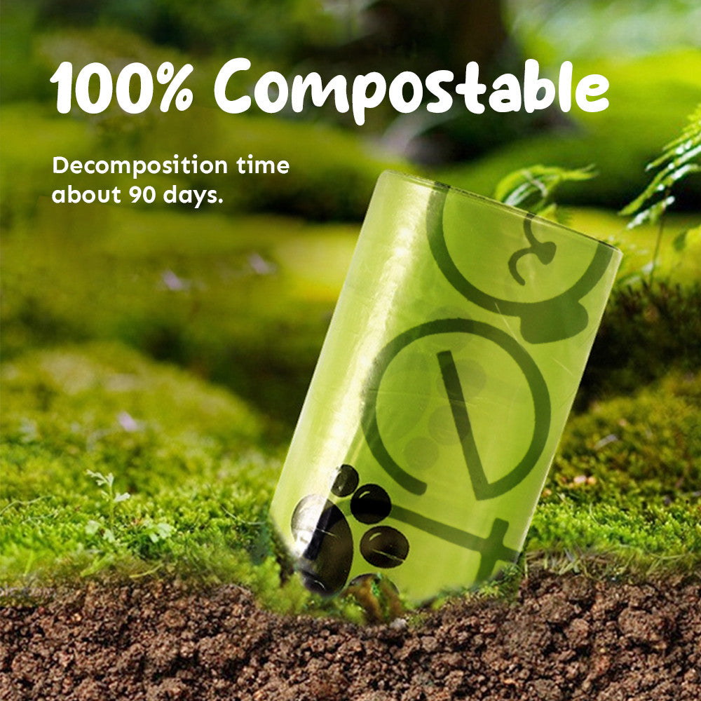 Petsup Biodegradable Pet Trash Bags – 15pcs Leakproof & Eco-Friendly