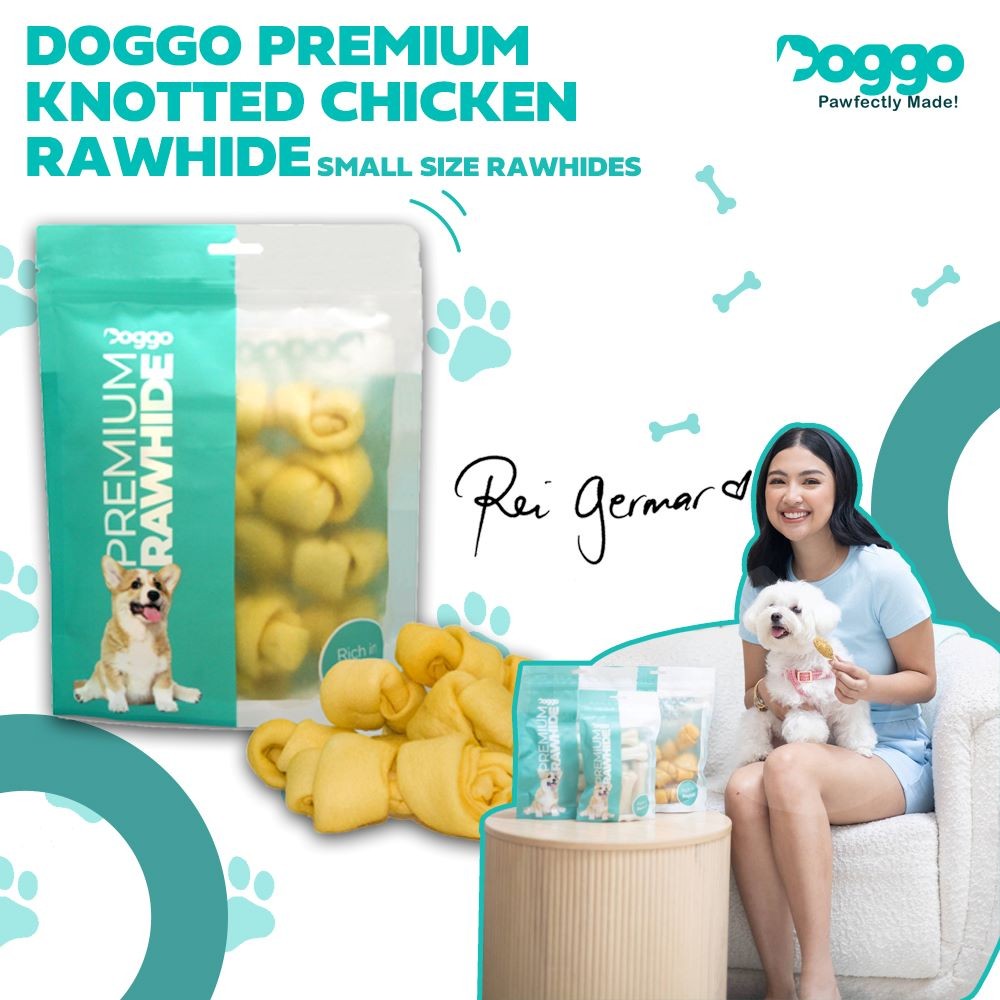 Doggo Premium Rawhide Knotted Chicken Flavor (2 Sizes Available)