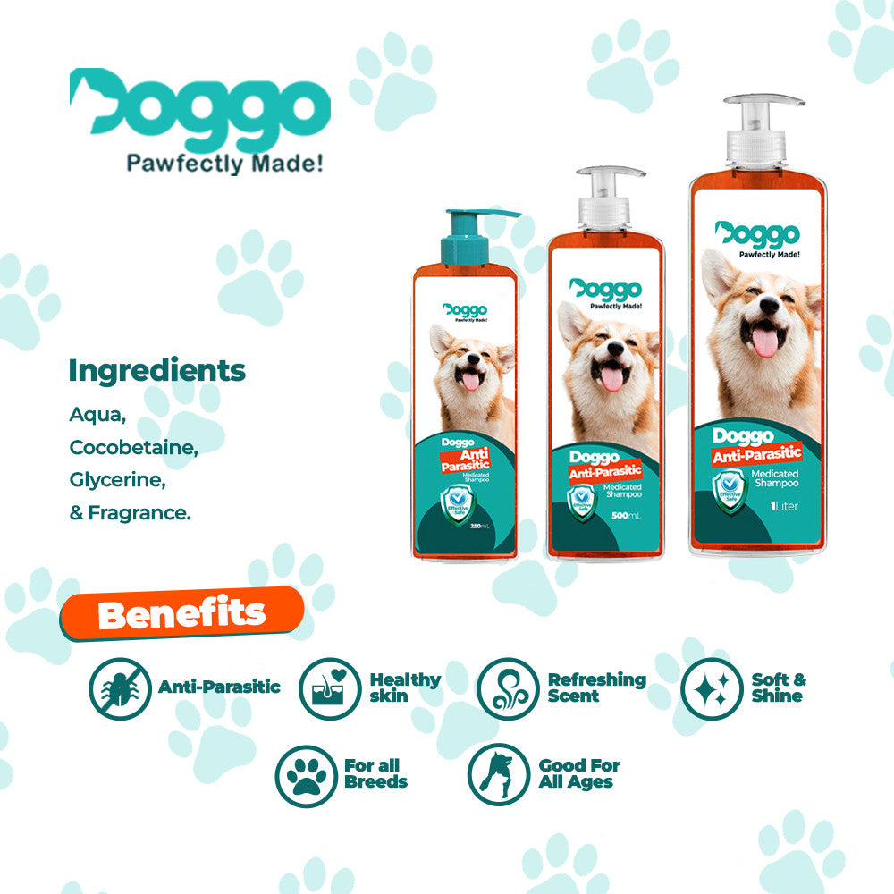 Doggo Anti-Parasitic Medicated Pet Shampoo for Dogs 250ml