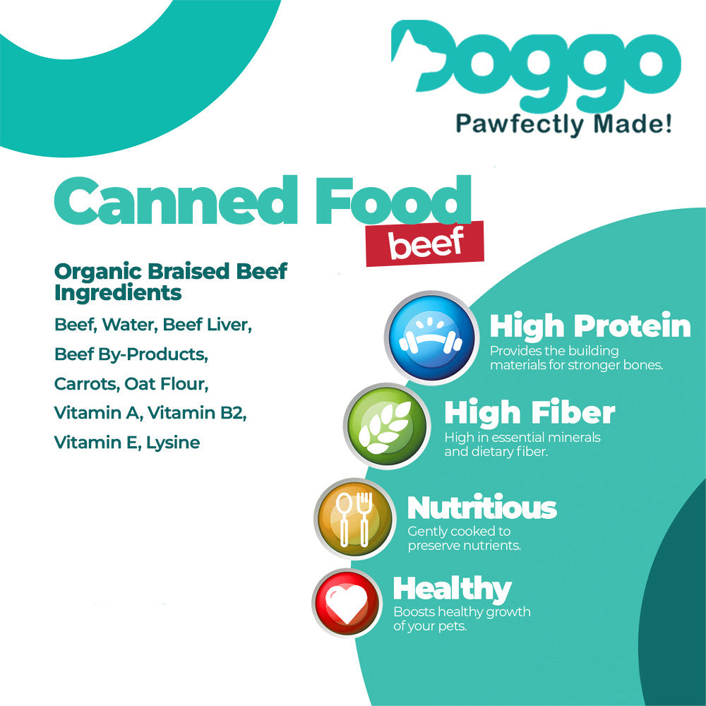 Doggo Organic Braised Beef Canned Dog Food 430g
