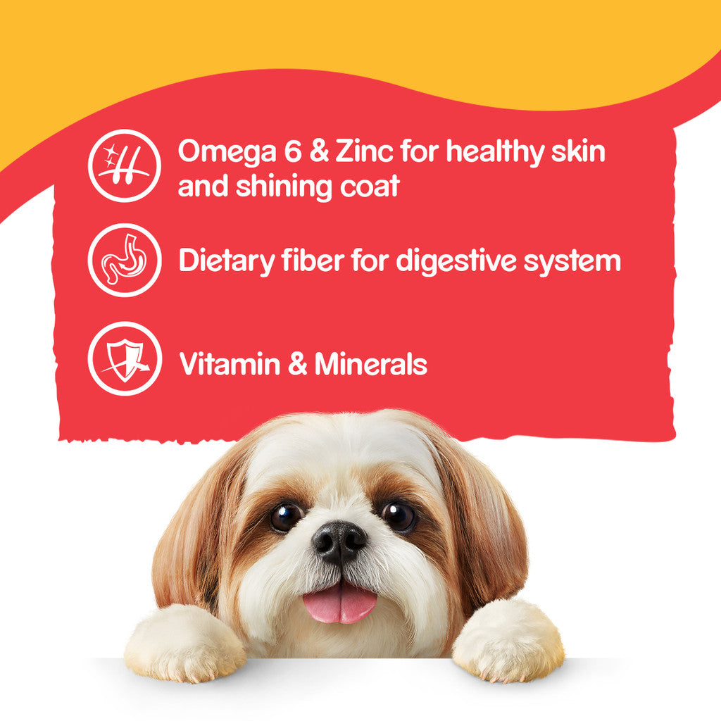 Pedigree Wet Dog Food Pouch Beef Chunks in Gravy 130g