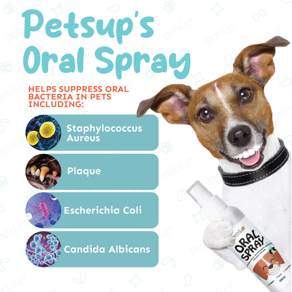 Petsup Pet Oral Deodorant Spray 120ml – Dental & Mouth Care for Cats & Dogs