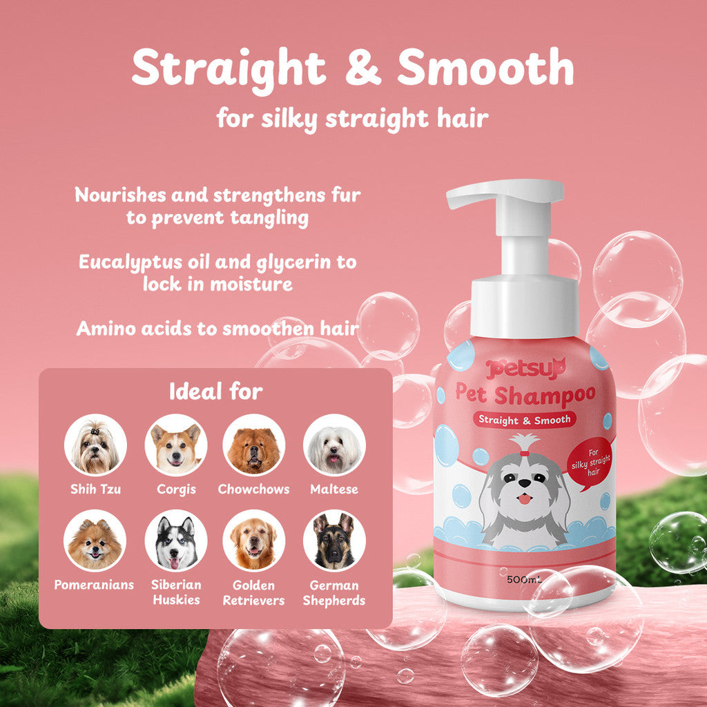Petsup Amino Acid Pet Shampoo 500ml – Anti-Odor & Itch Relief (4 Variants)