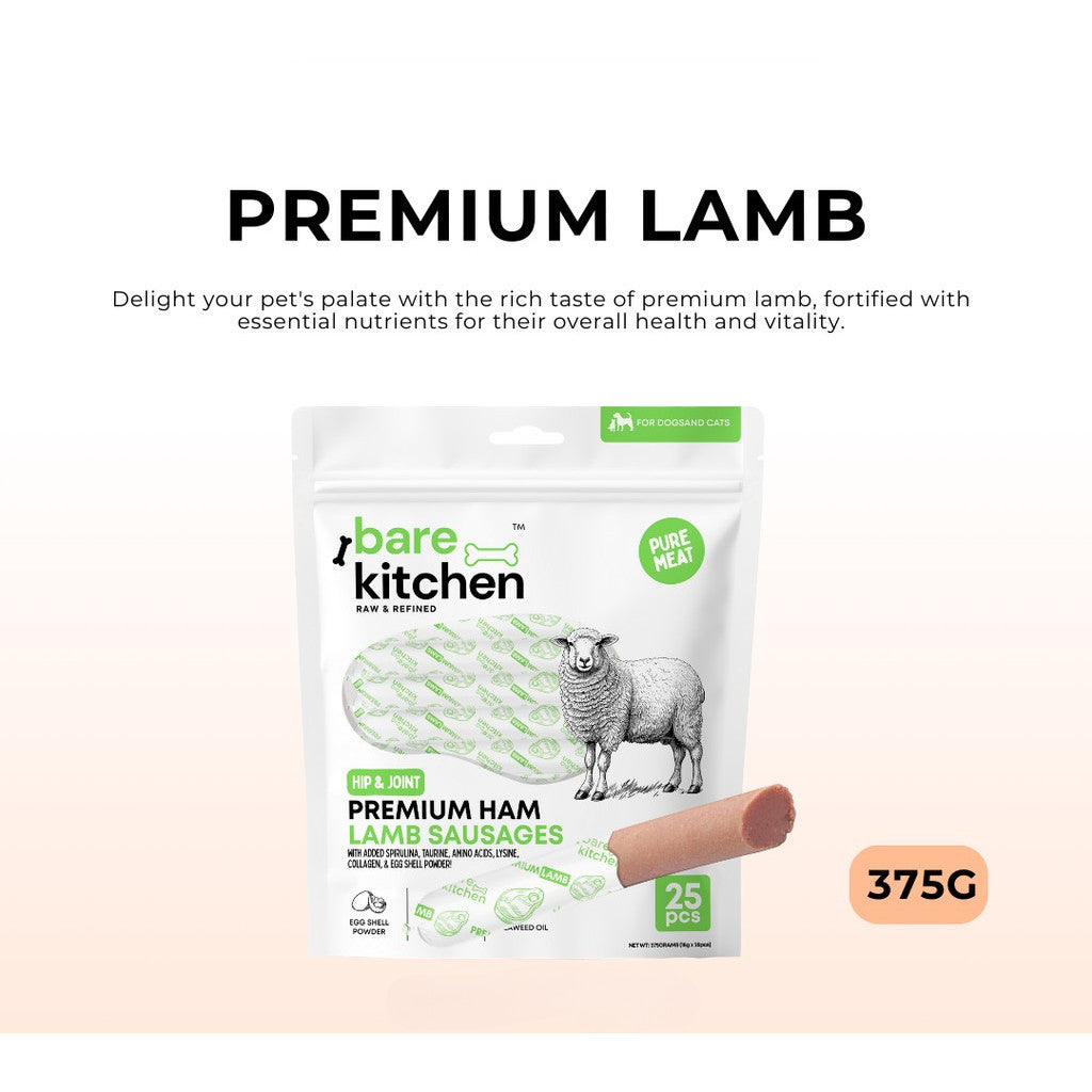 Bare Kitchen Premium Pet Ham Sausage with Taurine & Spirulina [Per Pack]