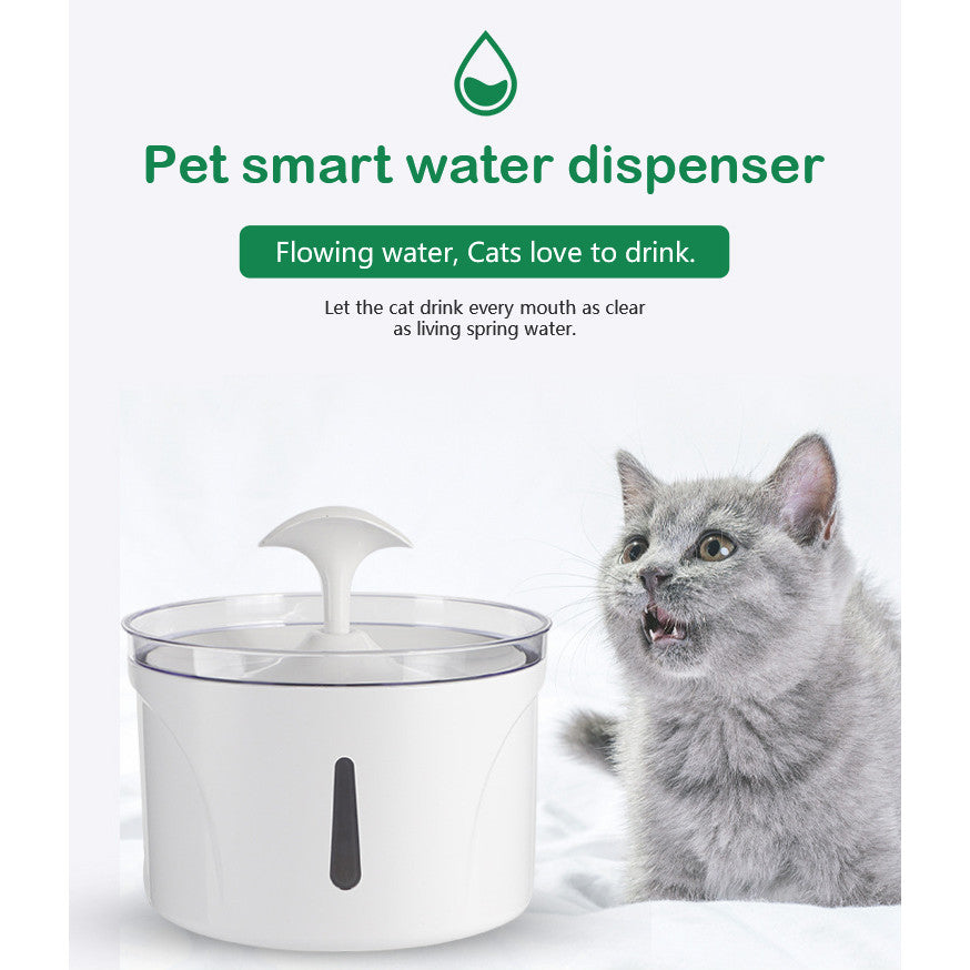 Petsup Automatic Silent Water Fountain for Cats and Dogs 2.5L
