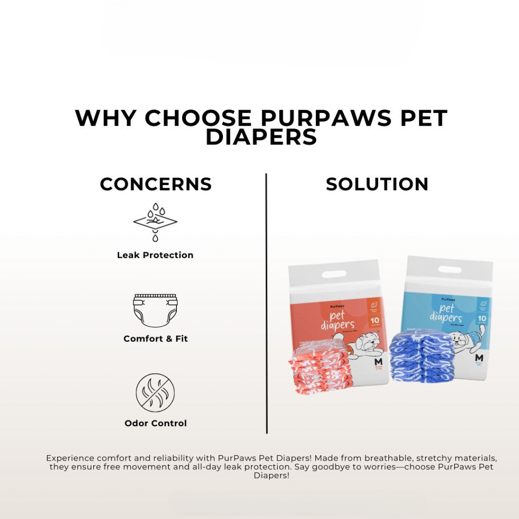 PurPaws Disposable Dog Diaper Male & Female