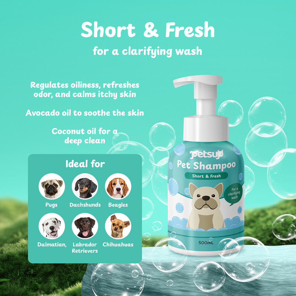 Petsup Amino Acid Pet Shampoo 500ml – Anti-Odor & Itch Relief (4 Variants)