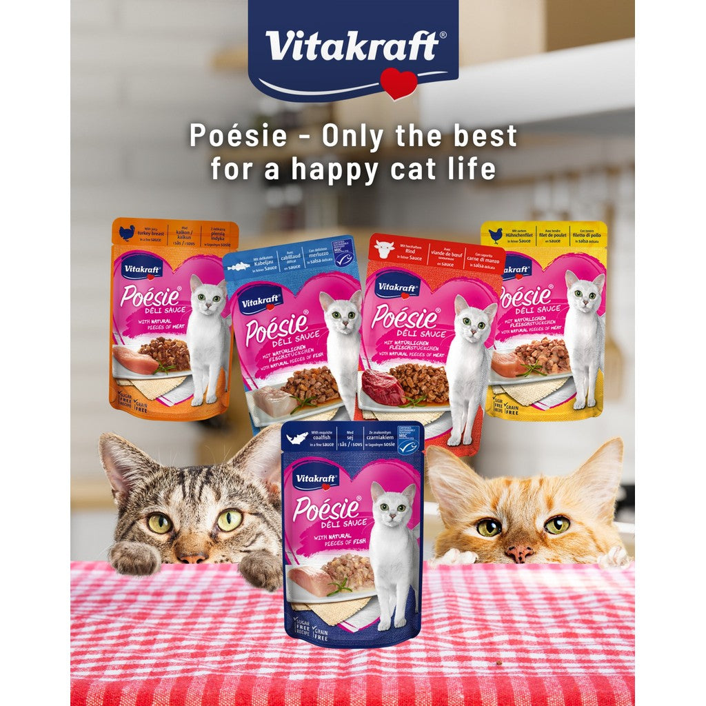 Vitakraft Poesie Deli Sauce Wet Cat Food Pouch 85g