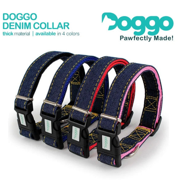 Doggo Denim Collar XS Blue / Small Black