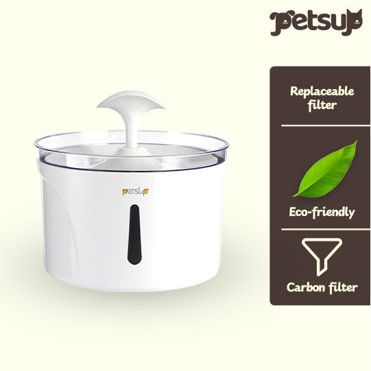 Petsup Automatic Silent Water Fountain for Cats and Dogs 2.5L