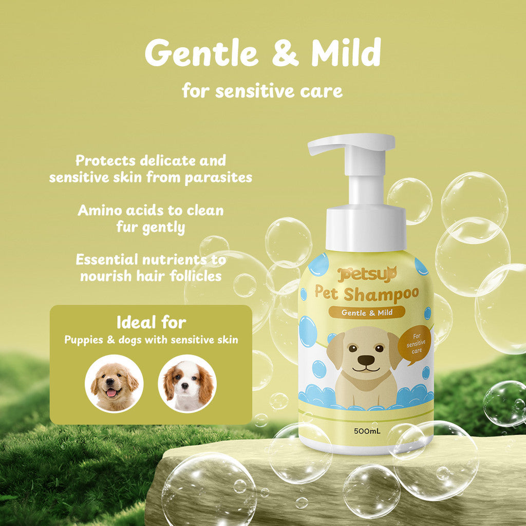 Petsup Amino Acid Pet Shampoo 500ml – Anti-Odor & Itch Relief (4 Variants)