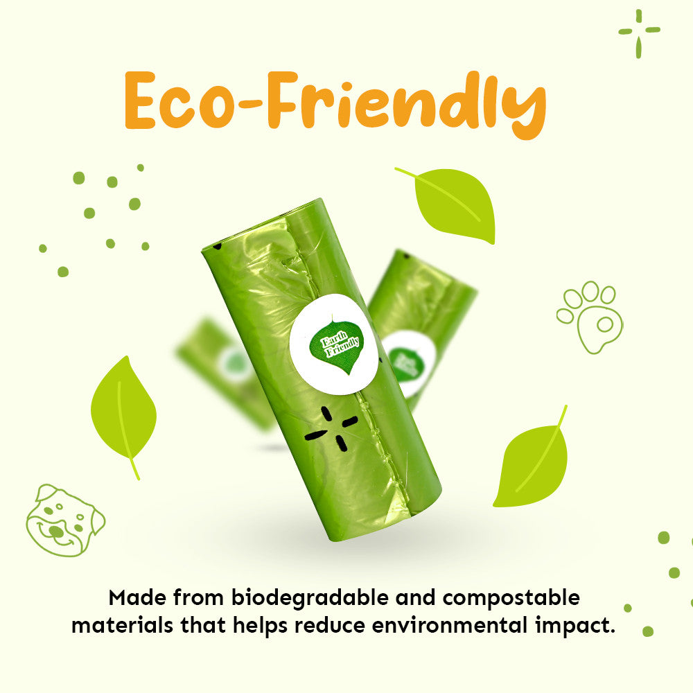 Petsup Biodegradable Pet Trash Bags – 15pcs Leakproof & Eco-Friendly