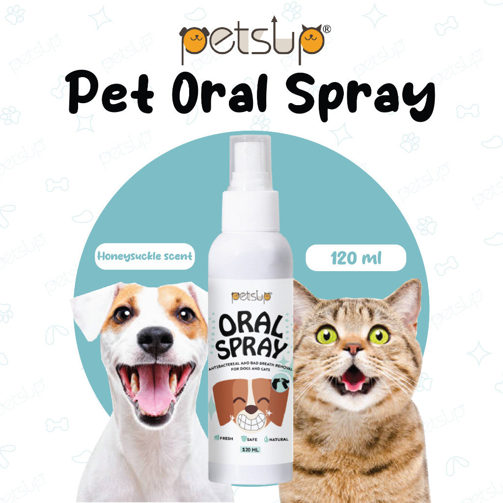 Petsup Pet Oral Deodorant Spray 120ml – Dental & Mouth Care for Cats & Dogs