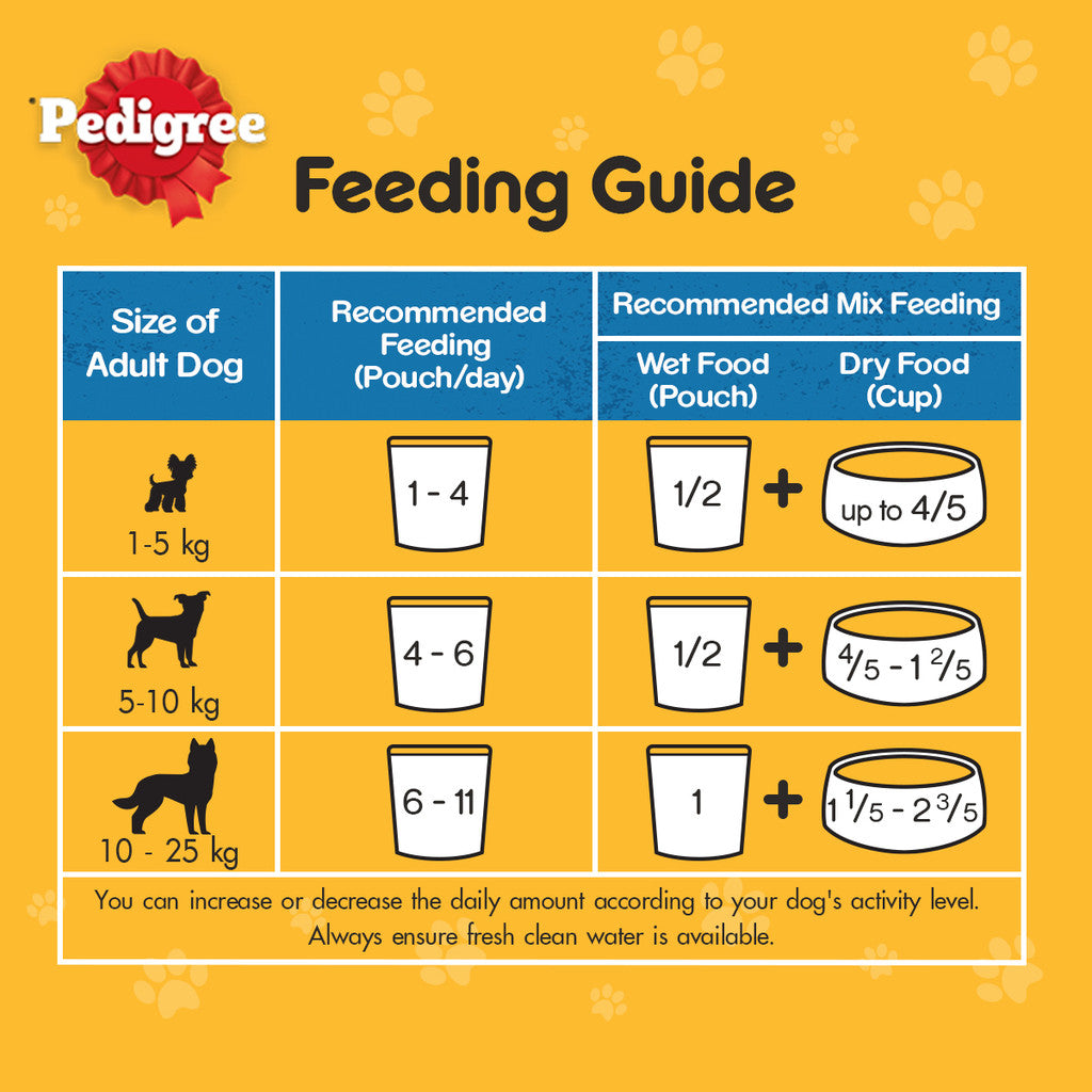 Pedigree Wet Dog Food Pouch Beef Chunks in Gravy 130g