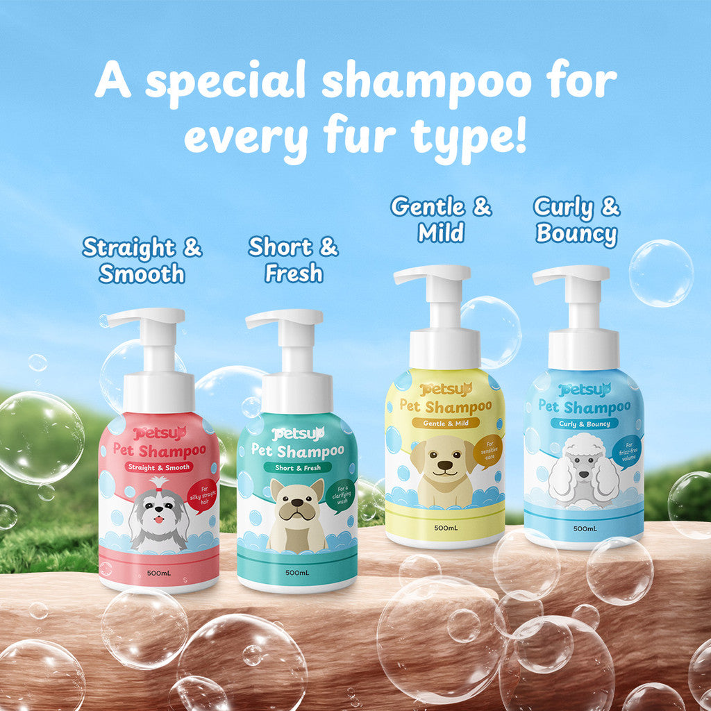 Petsup Amino Acid Pet Shampoo 500ml – Anti-Odor & Itch Relief (4 Variants)