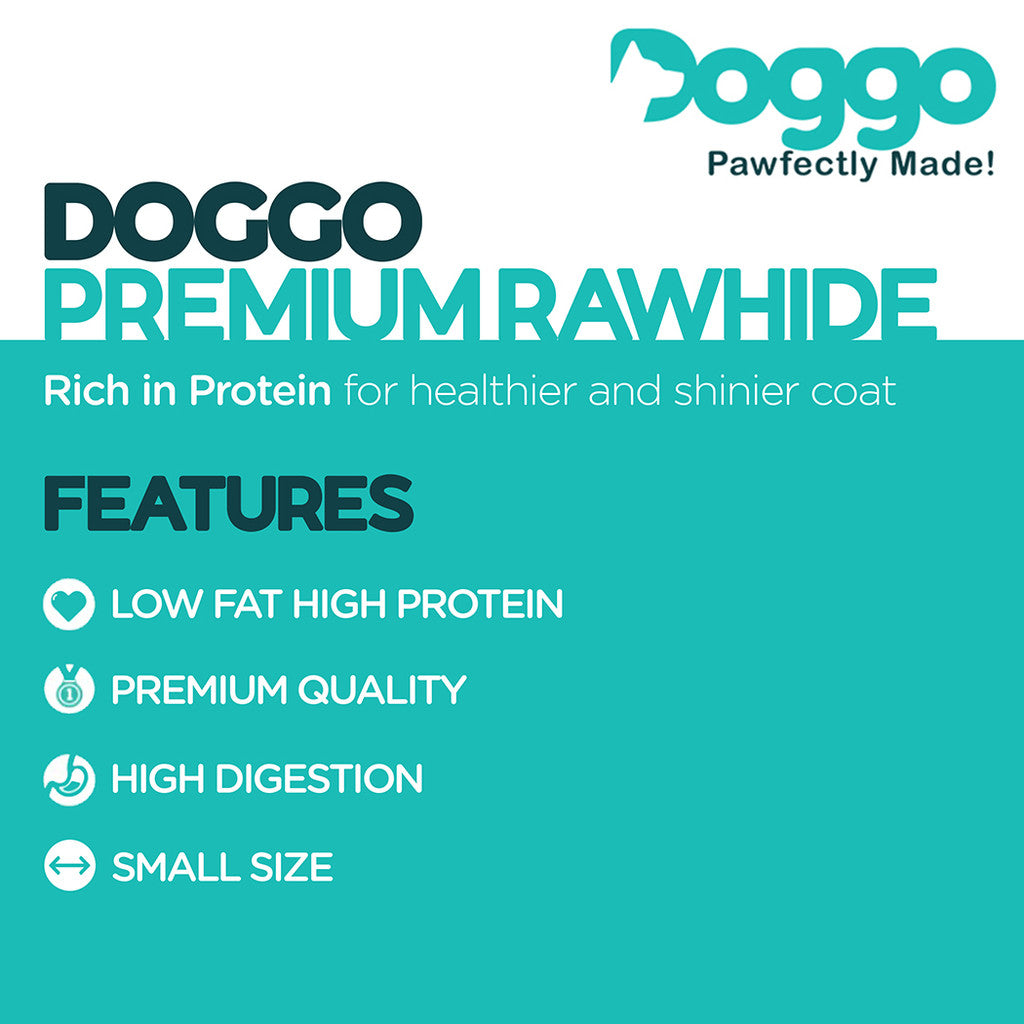 Doggo Premium Rawhide Knotted Chicken Flavor (2 Sizes Available)