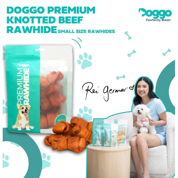 Doggo Premium Rawhide Knotted Beef Flavor (2 Sizes Available)