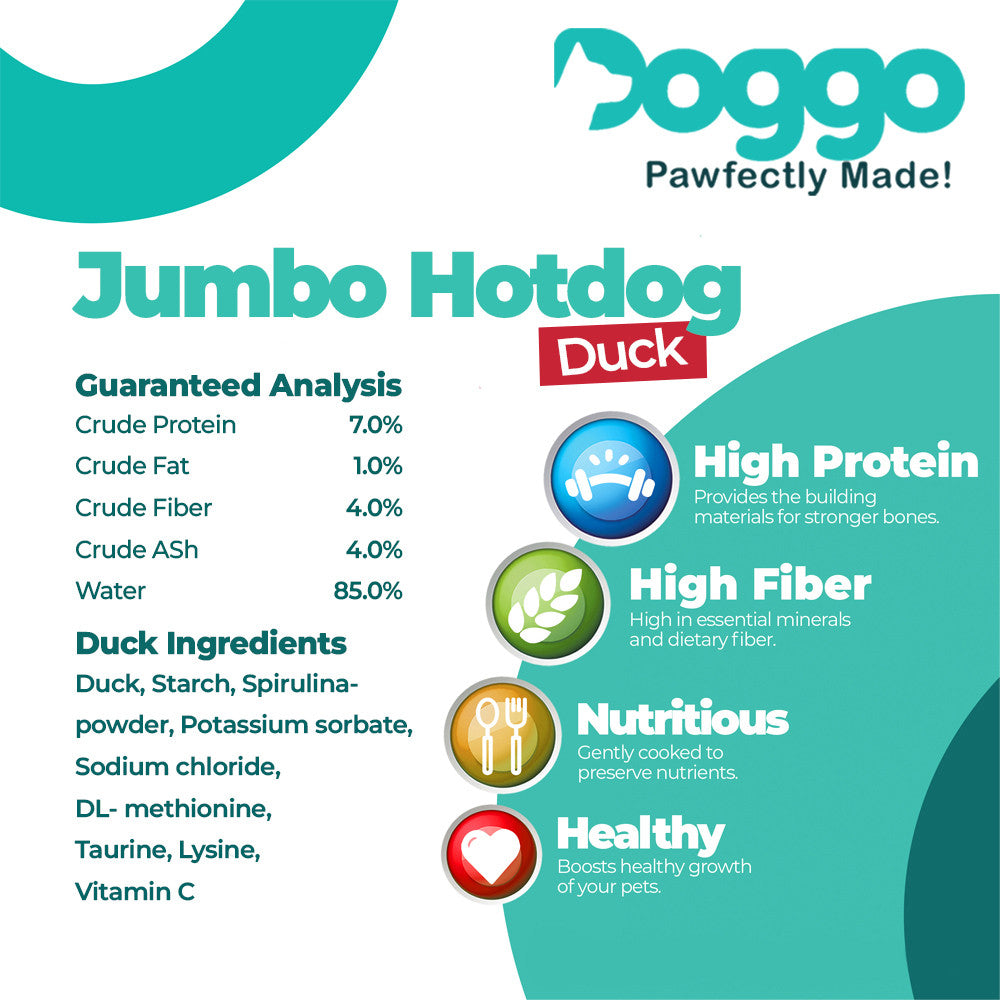 Doggo Jumbo Hotdog Duck Flavor 100g