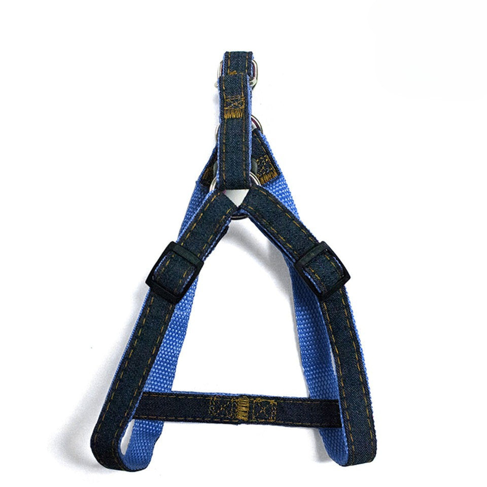 Doggo Denim Strong Harness Medium Blue