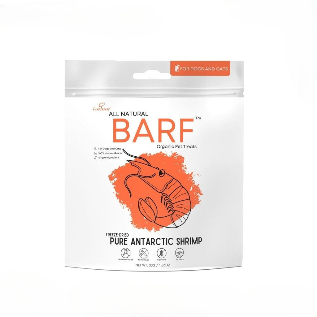 Luscious BARF Freeze-Dried Dog & Cat Treats 30g – All Natural Single Ingredient