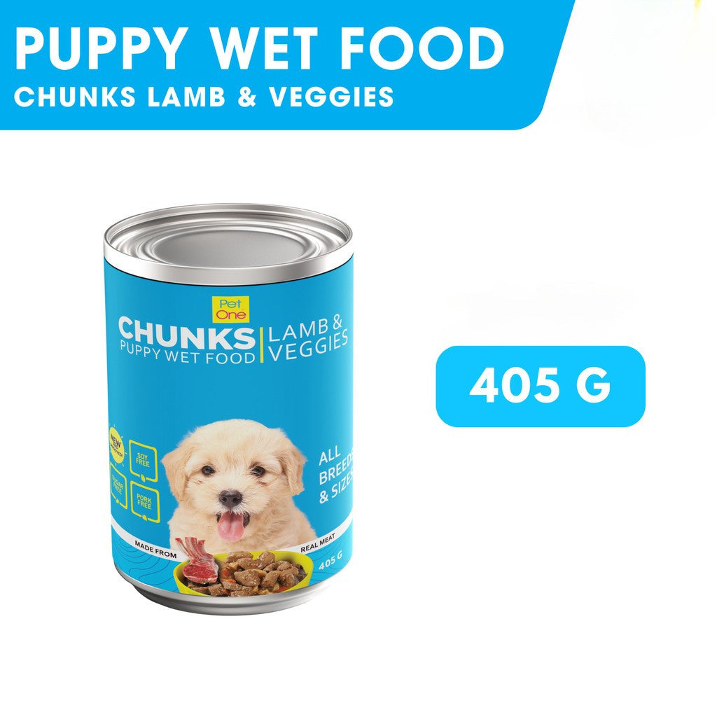 Pet One Lamb & Veggies Wet Puppy Food 405g