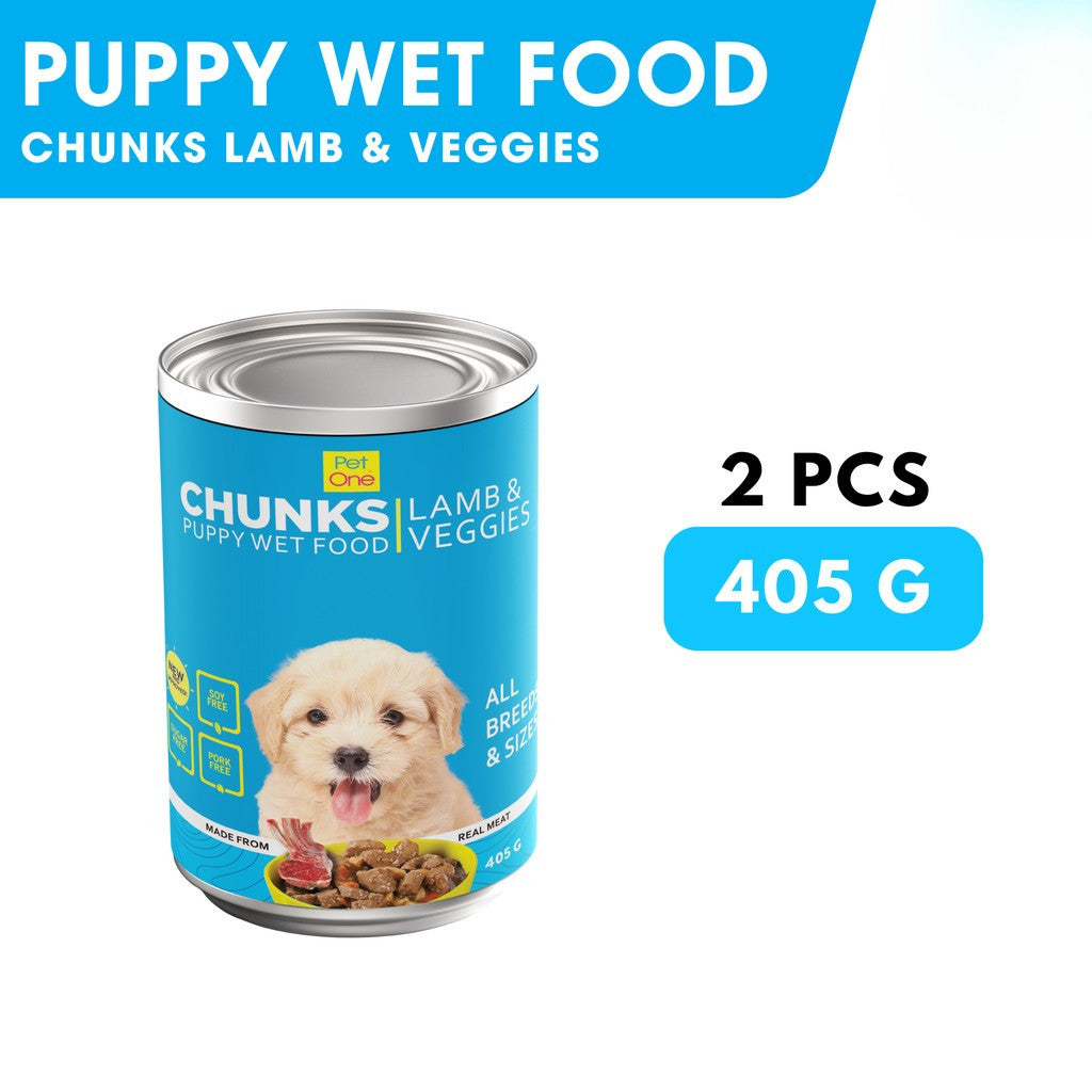 Pet One Lamb & Veggies Wet Puppy Food 405g