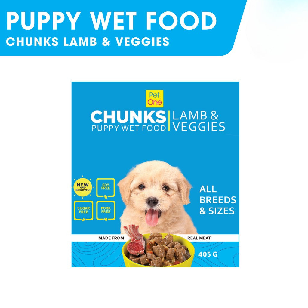 Pet One Lamb & Veggies Wet Puppy Food 405g